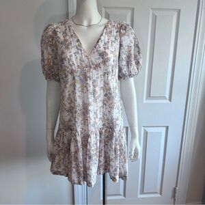 Abercrombie & Fitch Y2K Boho Cottage Care Floral Coastal Mini Cotton Dress Sz. M